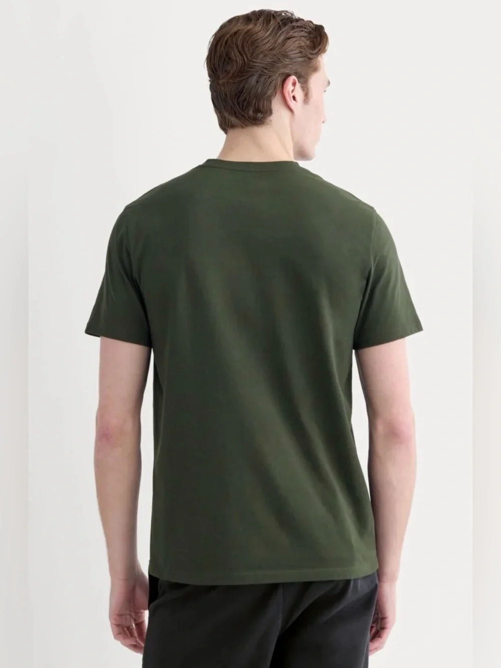 NWOT Everlane THE ESSENTIAL ORGANIC CREW in Dark Green Size M - Picture 2 of 11